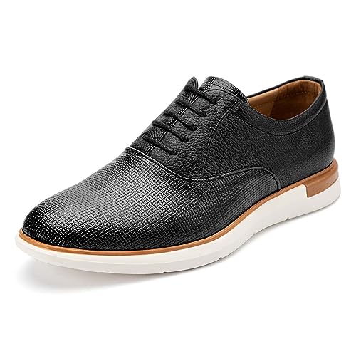 MEIJIANA Herren Oxfords Männer Businessschuhe Freizeit Schuhe Oxfords Herren Anzugschuhe Leder, Schwarz-01, 41 EU (8 UK) von MEIJIANA