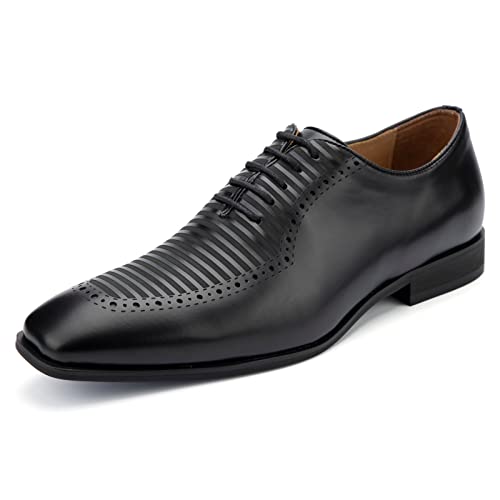 MEIJIANA Herren Oxfords Schuhe Herren Schnürhalbschuhe Klassischer Herren Elegante Schuhe Anzugschuhe Herren, Schwarz-03, 43 EU (10 UK) von MEIJIANA