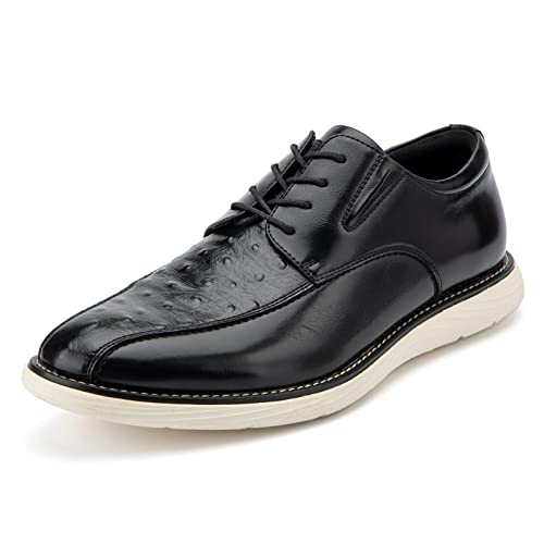 MEIJIANA Herren Oxfords Schuhe Herren Schnürhalbschuhe Leder Freizeitschuhe für Herren Business Schuhe Herren, Schwarz-04, 42 EU (9 UK) von MEIJIANA