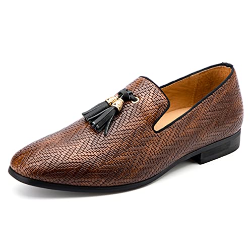 MEIJIANA Männer Mode Herren Mokassins Männer Bequeme Klassische Herren Schuhe Mokassins, Braun-B, 41 EU (8 UK) von MEIJIANA