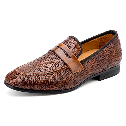 MEIJIANA Männer Mode Herren Mokassins Männer Bequeme Klassische Herren Schuhe Mokassins, Braun-03, 41 EU (8 UK) von MEIJIANA