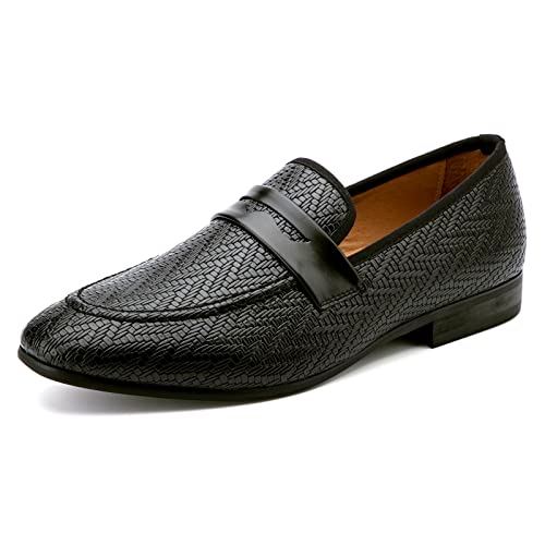 MEIJIANA Männer Mode Herren Mokassins Männer Bequeme Klassische Herren Schuhe Mokassins, Schwarz-04, 44 EU (11 UK) von MEIJIANA