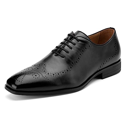 MEIJIANA Oxford Schuhe Herren Business Schuhe Leder Elegante Herren Anzugschuhe Sommer Schnürhalbschuhe, Schwarz-3, 43 EU (10 UK) von MEIJIANA