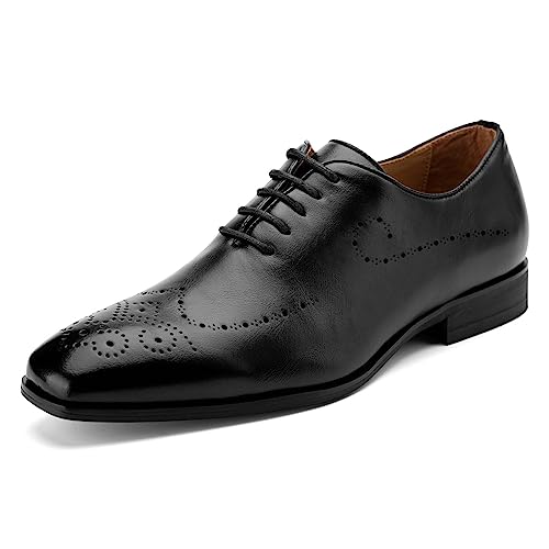 MEIJIANA Oxford Schuhe Herren Business Schuhe Leder Elegante Herren Anzugschuhe Sommer Schnürhalbschuhe, Schwarz-5, 41 EU (8 UK) von MEIJIANA