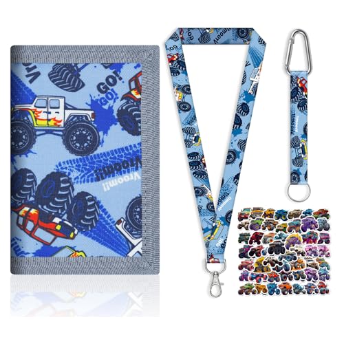 MEIJINMEIYU Brustbeutel Kinder – Geldbeutel Kinder zur Einschulung, Portmonee Brustbeutel Mädchen & Jungen, Faltbare Kinder Geldbörse für Schule & Schultüte, Wasserabweisend und Robust(Auto) von MEIJINMEIYU