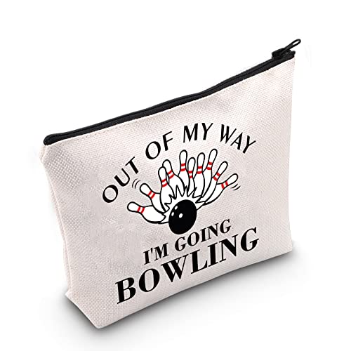 MEIKIUP Bowling Geschenke Bowler Make-up Tasche Bowling Team Geschenk Mädchen Bowling Geschenk Bowling Liebhaber Geschenke für Bowler Bowling Spieler Make-up Tasche Reise Kulturbeutel, Out of Bowling von MEIKIUP