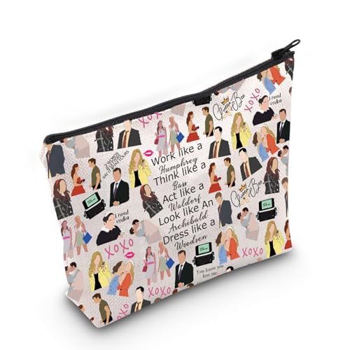 MEIKIUP Gossip TV-Show-inspiriertes Geschenk, Gossip Characters Kosmetiktasche Serena Blair Fans Geschenk Upper East Side Funny Girl TV Show Fans Geschenk, Gossip Bag, 现代 von MEIKIUP