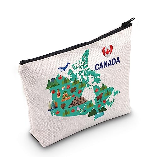 MEIKIUP Kanada Geschenk Kanada Reise Kosmetiktasche Kanada Reise Erinnerung Karte Geschenk Kanada Reise Geschenk Kanada Souvenir Kanada Liebhaber Geschenk, Karte Kanada Tasche, 现代 von MEIKIUP