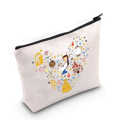 MEIKIUP Kosmetiktasche, Motiv: Belle Prinzessinnengeschichte, inspiriertes Geschenk, Märchen, Kosmetiktasche, Geschenk für Frauen und Mädchen, BeautyB Bag1, 现代 von MEIKIUP