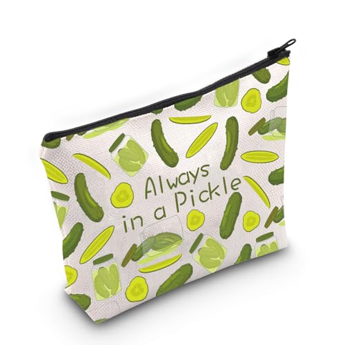 MEIKIUP Pickle Make-up-Taschen für Damen, immer in einer Gurke, Kosmetiktasche, Essensliebhaber, Geschenk, Gurken-Geschenke für Gurkenliebhaber, Gurkentasche, 现代 von MEIKIUP