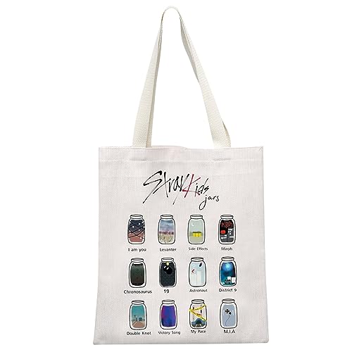 MEIKIUP SKZ K-POP Boy Group Geschenk Stay Fandom Make-up-Tasche SKZ Fans Geschenk SKZ Charakter Kosmetiktasche K-POP Fans Geschenk K-POP Musikliebhaber Merch, SK Jars Tragetasche, 现代 von MEIKIUP