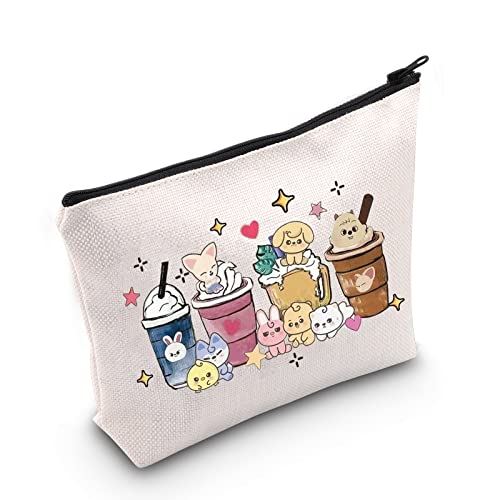 MEIKIUP SKZ K-POP Boy Group Geschenk Stay Fandom Make-up-Tasche SKZ Fans Kosmetiktasche SKZ Charakter Kosmetiktasche K-POP Musikliebhaber Merchandise, SK Teebeutel, 🌳 von MEIKIUP