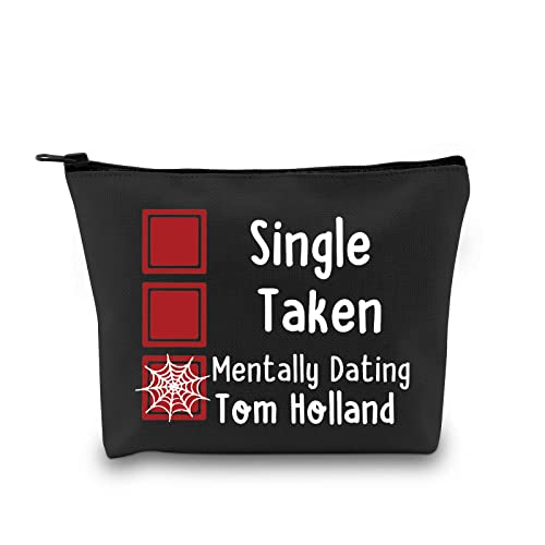 MEIKIUP Single Taken Mentally Dating Tom H Kosmetiktasche Spider Fan Geschenke für Frauen Mädchen, To H Bag schwarz von MEIKIUP