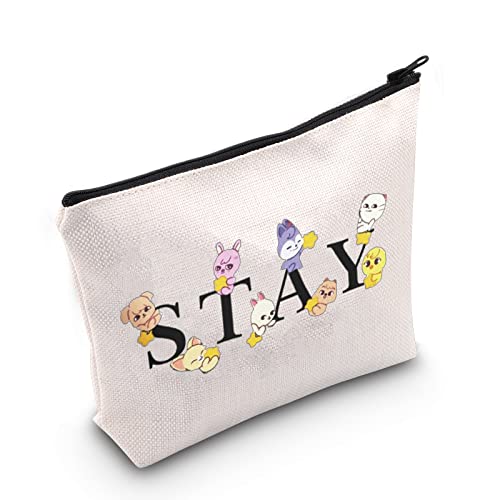 MEIKIUP Stay Fandom Make-up-Tasche SKZ K-POP Boy Group Geschenk SKZ Fans Make-up Tasche Geschenk SKZ Charakter Kosmetiktasche K-POP Fans Geschenk K-POP Musikliebhaber Merch, Stay Bag, 🌳 von MEIKIUP