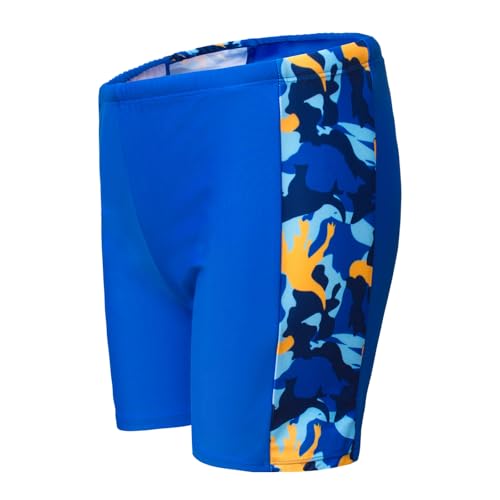 MEILONGER Jungen Swim Boxers Badehose Badeshorts Kinder Schnelltrocknend Boardshorts Bademode Schwimmhosen(Blau-Gelb,176) von MEILONGER