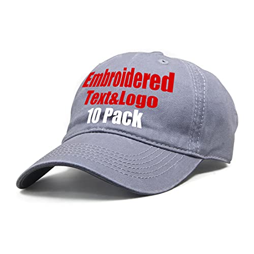 MEINAMI 10 PCS Baseballkappe waschbare Leinwand personalisierte Individualisiert bestickte Hut von MEINAMI