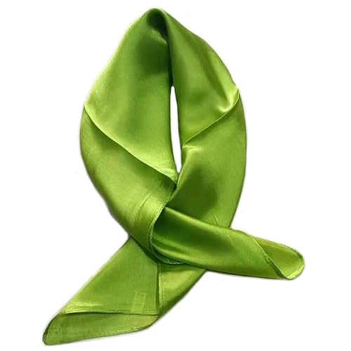 MEISHINE® 52 * 52cm Damen Elegant Seide Halstuch Seidenschal aus 100% Reiner Seide (Apfelgrün) von MEISHINE