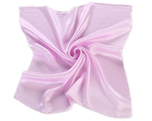 MEISHINE® 52 * 52cm Damen Elegant Seide Halstuch Seidenschal aus 100% Reiner Seide (Hell Lila) von MEISHINE