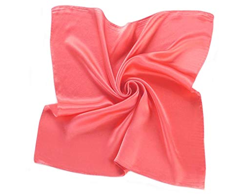 MEISHINE® 52 * 52cm Damen Elegant Seide Halstuch Seidenschal aus 100% Reiner Seide (Pink) von MEISHINE