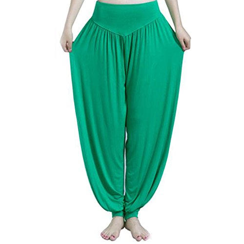 MEISHINE® Damen Modal Elastisch Haremshose Pluderhose Pumphose Ideal für Sport Yoga Tanz Jogging Dance (S, Grün) von MEISHINE