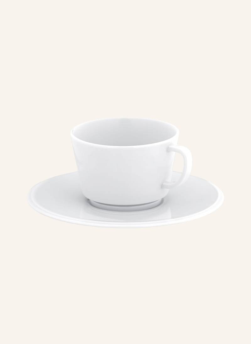 Meissen Porzellan-Manufaktur Cappuccinotasse Vitruv Pur Mit Untertasse weiss von MEISSEN PORZELLAN-MANUFAKTUR