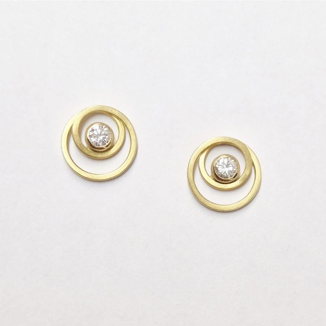 Golden Circles - Ohrstecker in 750 Gold Mit Brillanten À 0, 33 Ct von MEISTERGOLDSCHMIEDE