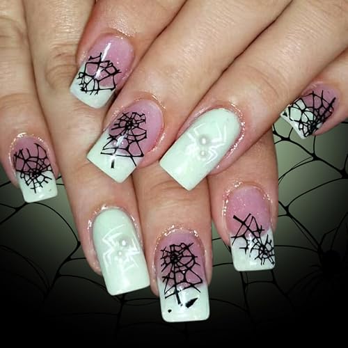 24 Stück Künstliche Fingernägel für Halloween Cat Eye Kunstnägel - Press on Nails Almond Long Stiletto Nagelform, Nägel zum Aufkleben Acryl Full Cover für Frauen Mädchen Nail Art von MEITREND