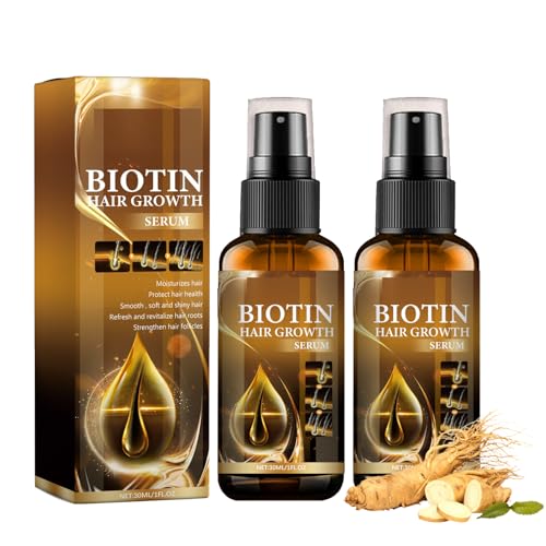 2PCS Biotin Haarwuchs Serum Spray, Biotin Haarwachstum Haarwachstum Spray, Haarspray Haar-wachstum Gegen Haarausfall, Biotin Haare Wachstum, Anti-Haarausfall Hair Growth Serum von MEITREND