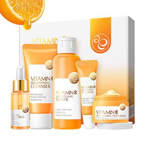 Hautpflege-Geschenk-Set für Teenager-Mädchen – Vitamin C Hautpflegesets & Kits – Anti-Aging-Geschenksets für Frauen, Verwöhngeschenke für sie mit Reinigungs-Toner-Toner – Gesichtscreme, von MEITREND