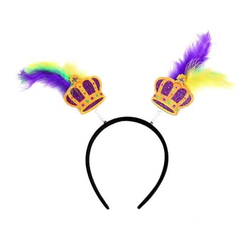 Haarschmuck Fasching Damen Karneval Haarreif Haarreifen Damen Fasching Kostüm Haarschmuck Retro Vintage Kopfschmuck 80er 90er Mottoparty Party Cosplay Kostüm Haarreif Karneval Haarreifen von MEIYOUMK