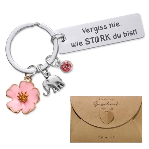 MEJOSER Geschenke für Frauen Beste Freundin Mutmacher Geschenk Schlüsselanhänger mit Gravur Gute Besserung Geschenke Mama Schwester Kollegin Geburtstagsgeschenk Weihnachtsgeschenke für Frauen von MEJOSER