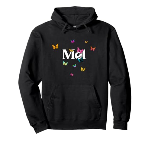MEL - Schöner Mädchen Name mit bunten Schmetterlingen Pullover Hoodie MEL - Schöner Mädchen Name mit bunten Schmetterlingen Pullover Hoodie von MEL Tochter Enkel Geburtstag Geschenkideen