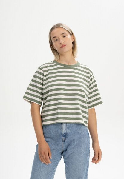 Cropped T-Shirt DESNA Stripes | von MELA | Fairtrade & GOTS zertifiziert von MELA