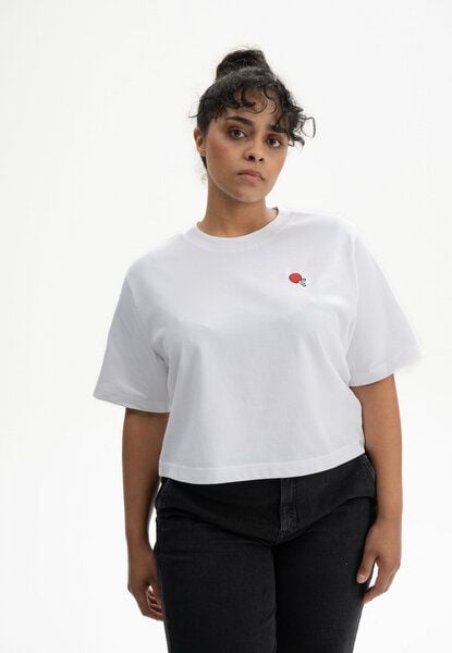 Cropped T-Shirt schwer JOSHNA Stickerei | von MELA | Fairtrade & GOTS zertifiziert von MELA