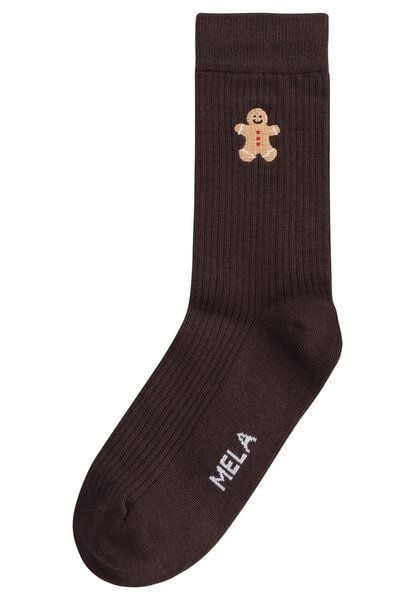 Gerippte Socken Stickerei 1er Pack | von MELA | Fairtrade & GOTS zertifiziert von MELA