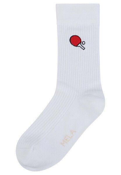 Gerippte Socken Stickerei 1er Pack | von MELA | Fairtrade & GOTS zertifiziert von MELA