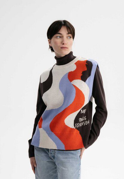 Jacquard Strick Pullunder Artist Edition Maggie | von MELA | Fairtrade & GOTS zertifiziert von MELA
