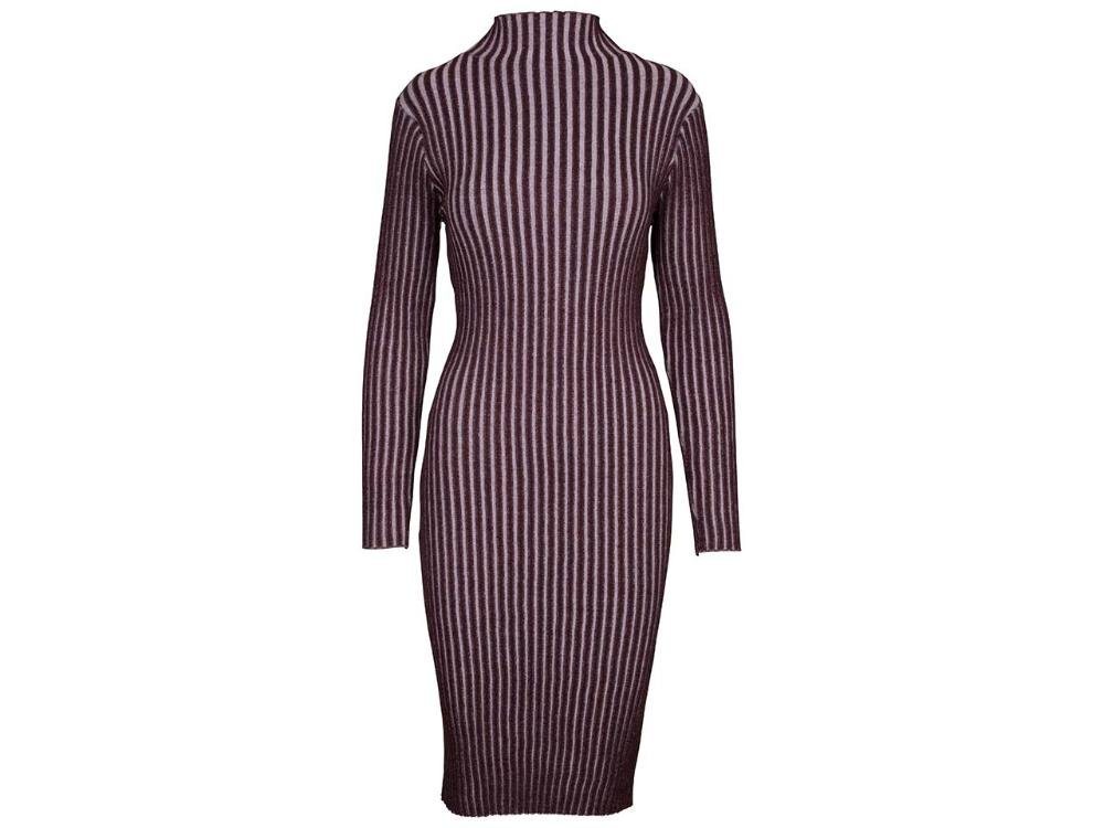 MELA Jerseykleid MELA Bio-Damen-Rippstrickkleid 'SHIVANI' mit Stehk von MELA