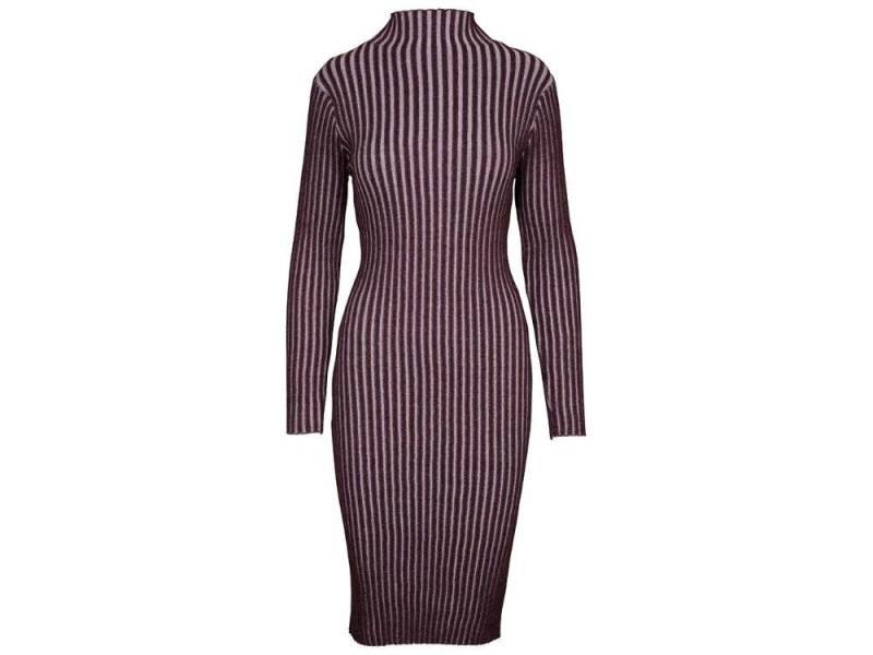 MELA Jerseykleid MELA Bio-Damen-Rippstrickkleid 'SHIVANI' mit Stehk von MELA