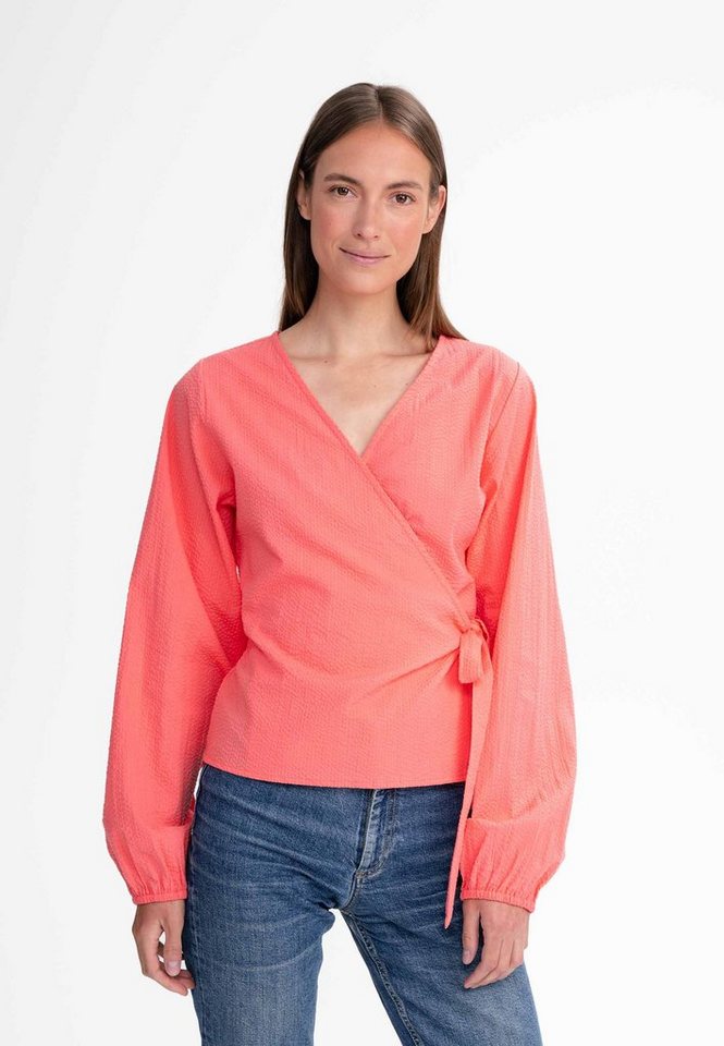 MELA Langarmbluse Damen Wickelbluse LILAM clean von MELA