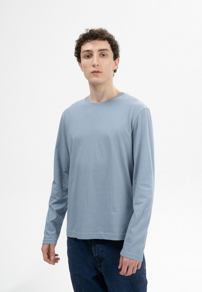 MELA Langarmshirt Basic Langarmshirt Style JERIN Fein gerippter Kragen von MELA