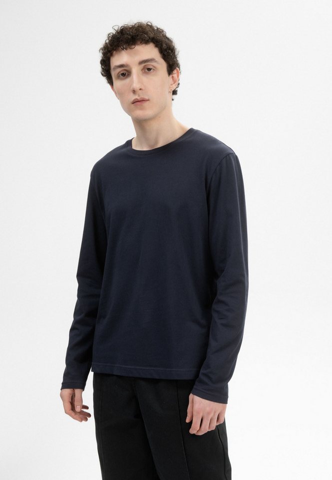 MELA Langarmshirt Herren Basic Langarmshirt JERIN Rippbündchen von MELA