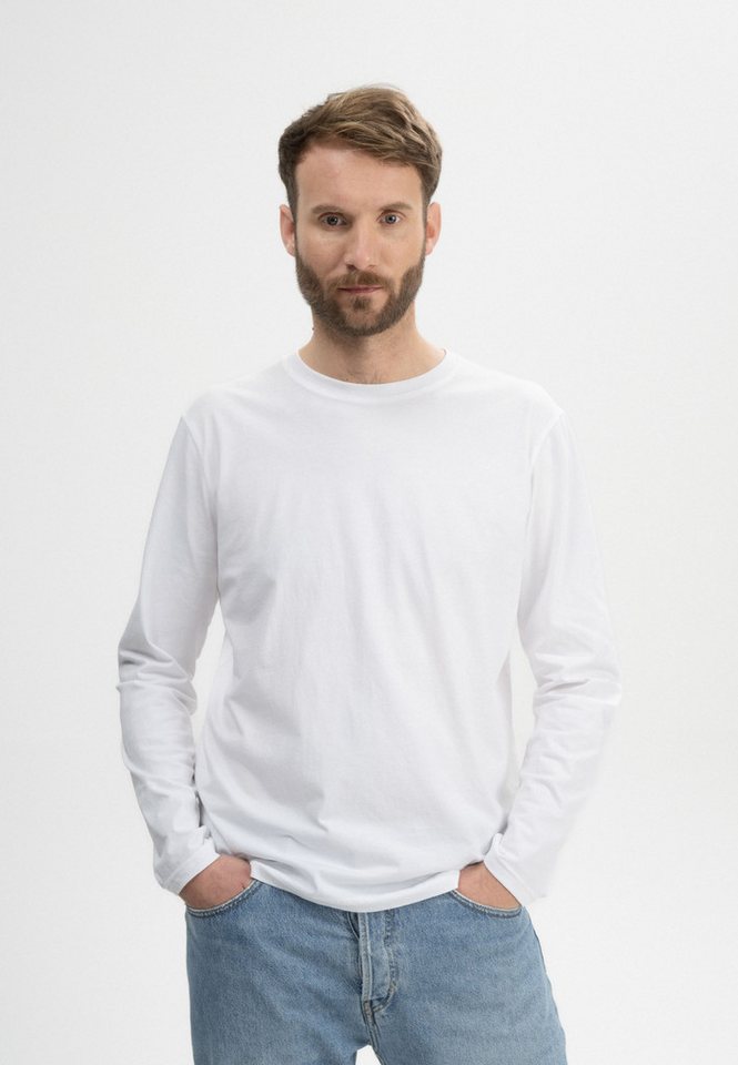 MELA Langarmshirt Herren Basic Langarmshirt JERIN Rippbündchen von MELA
