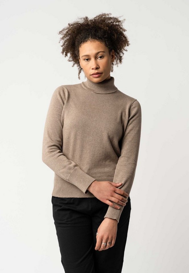 MELA Rollkragenpullover Feinstrick Rollkragenpullover Style MAYURA Rippbündchen von MELA