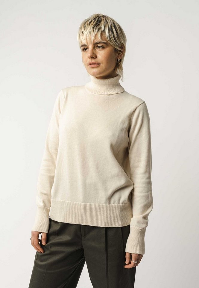 MELA Rollkragenpullover Damen Feinstrick Rollkragenpullover MAYURA Rippbündchen von MELA