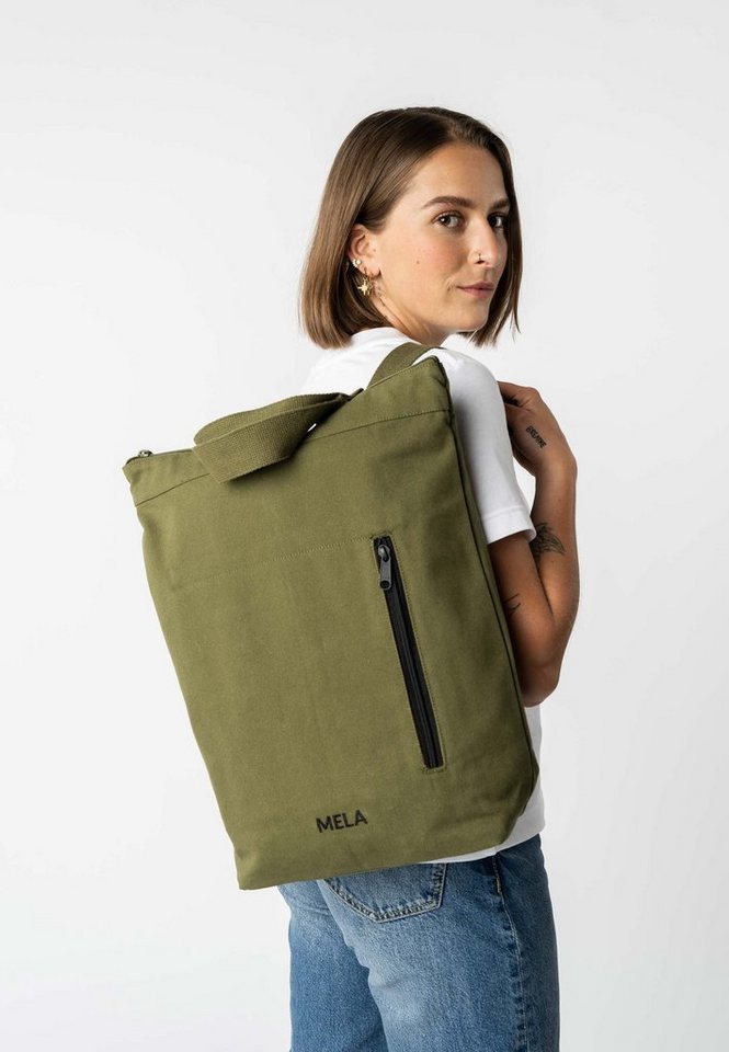 MELA Rucksack Hybrid Rucksack ANIL, Bequem als Rucksack oder Umhängetasche tragbar von MELA