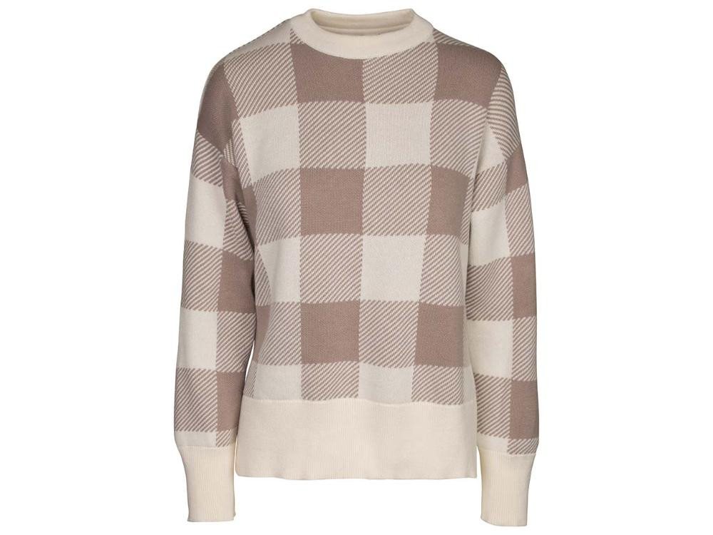 MELA Rundhalspullover MELA Bio-Damen-Jacquard-Strickpullover 'FAIZA' mit MELA Rundhalspullover MELA Bio-Damen-Jacquard-Strickpullover 'FAIZA' mit von MELA