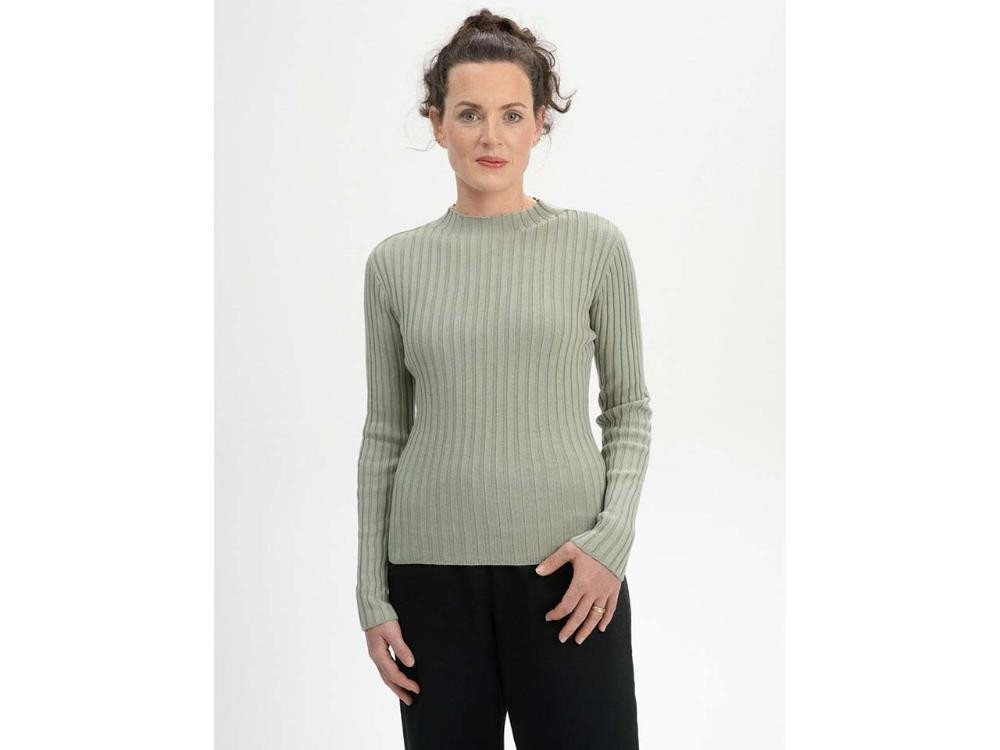 MELA Rundhalspullover MELA Bio-Damen-Strickpullover 'NAMARI' mit kurzem von MELA