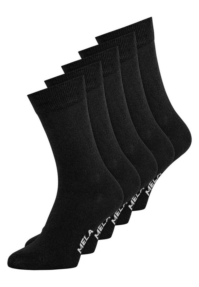 MELA Socken Basic Socken 5 Paare Das Elasthan "Roica" ist abbaubar, ohne Schadstoffe abzugeben von MELA