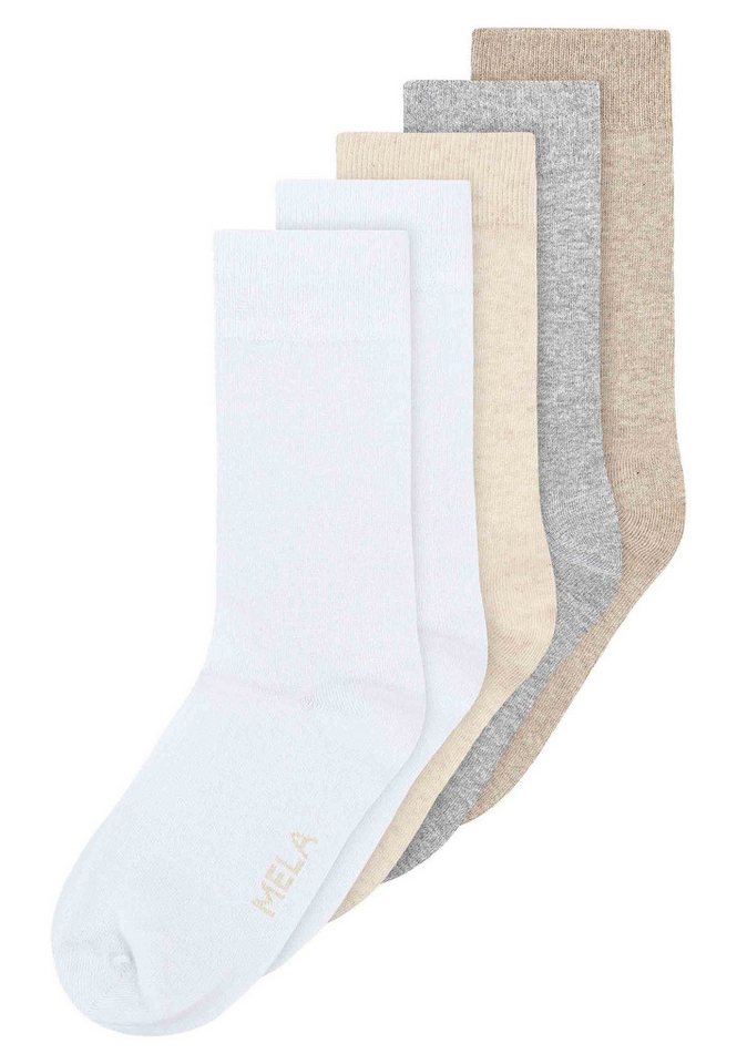 MELA Socken Unisex Socken 5 Paare Basic Das Elasthan "Roica" ist abbaubar, ohne Schadstoffe abzugeben von MELA
